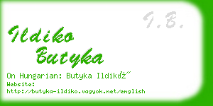 ildiko butyka business card